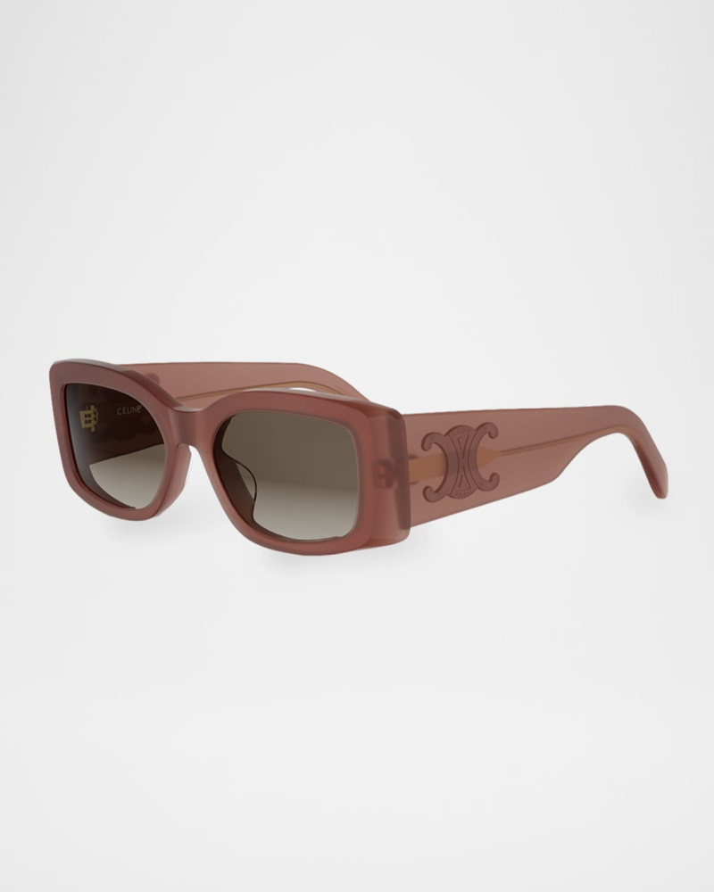 CELINE Maxi Triomphe 53mm Rectangular Sunglasses outlook