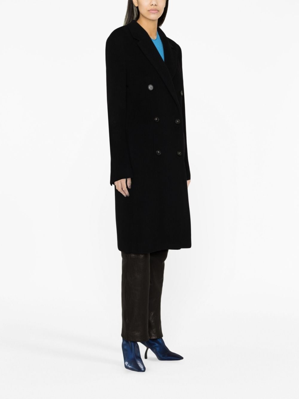 double-breasted wool coat - 4