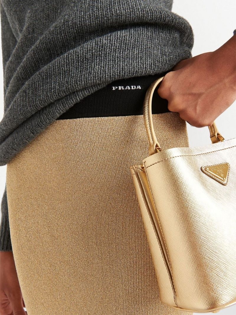 Prada lamé midi skirt | farfetch | REVERSIBLE