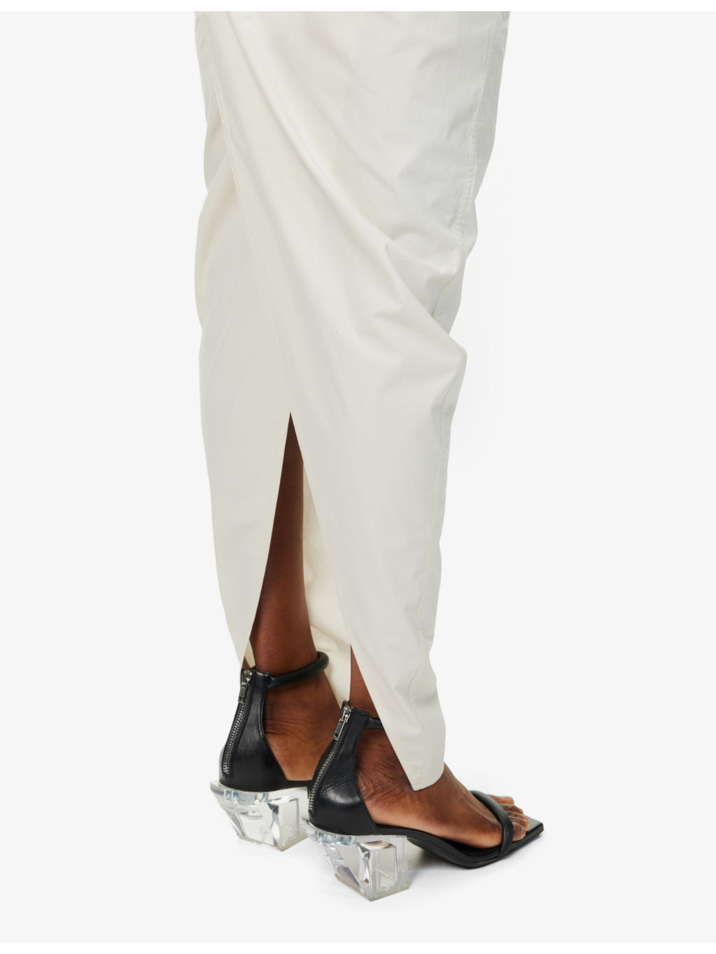 Slip-Pocket Back-Slit Cotton Maxi Skirt - 6
