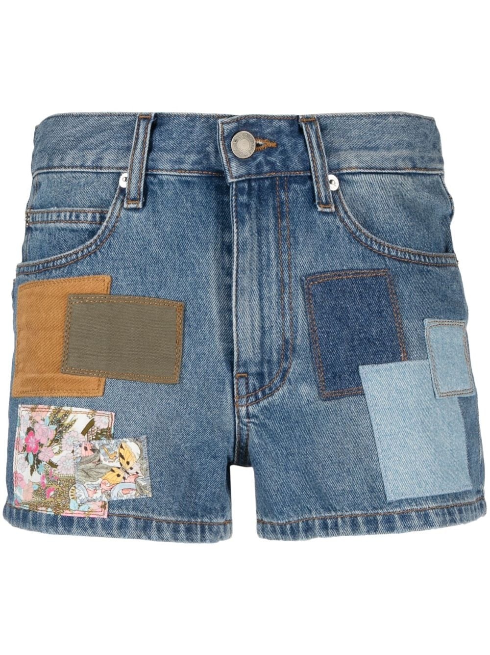 Sina patchwork denim shorts - 1
