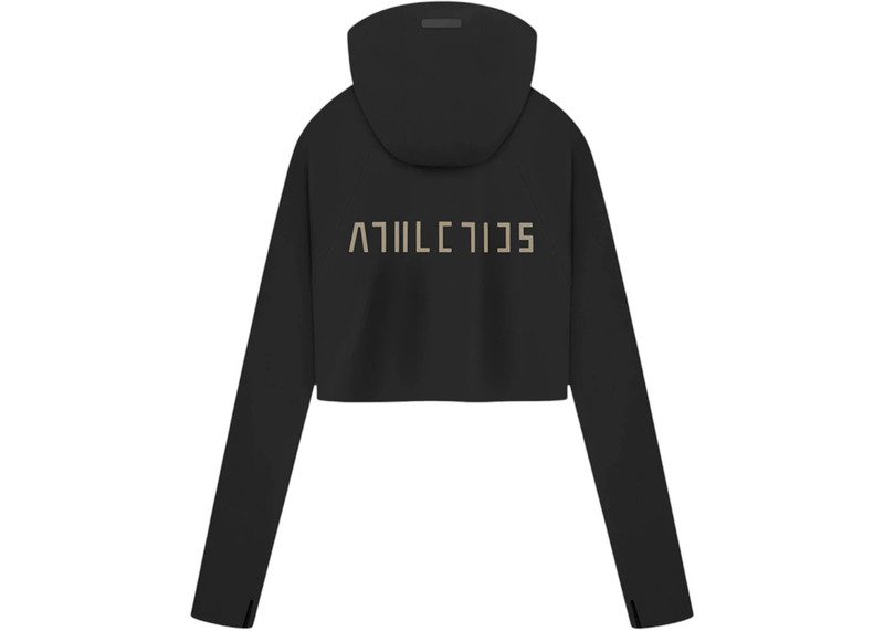 adidas adidas x Fear of God Athletics Women's Crop Pullover Hoodie Black outlook