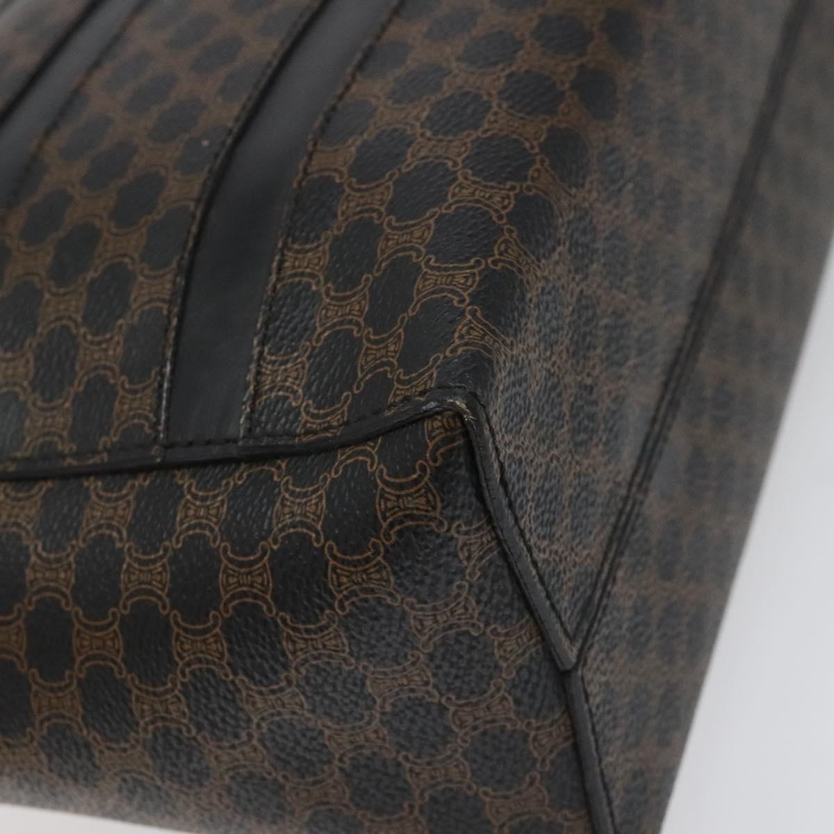 CELINE Macadam Canvas Hand Bag Pvc Leather Black - 16