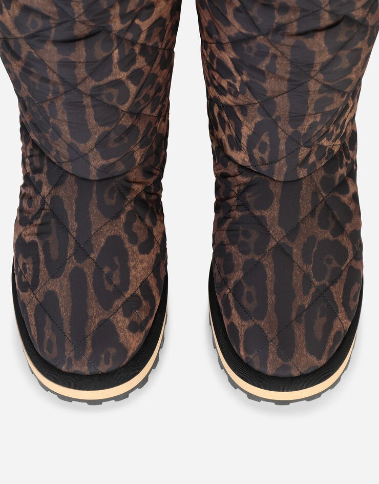 Dolce & Gabbana Leopard-print nylon city boots | REVERSIBLE display picture 1