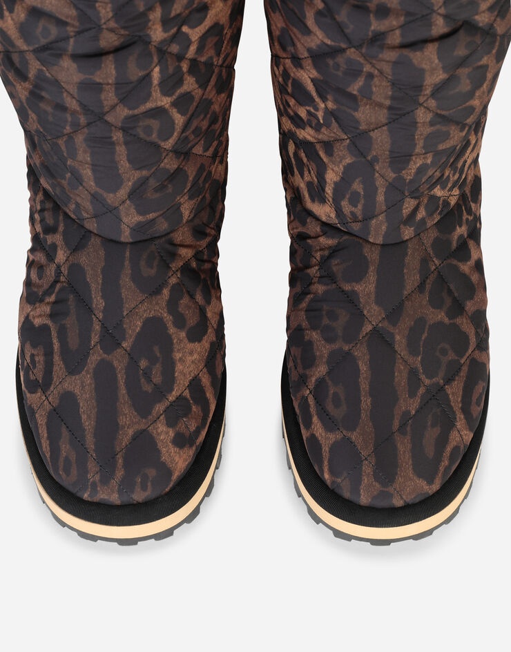 Leopard-print nylon city boots - 4