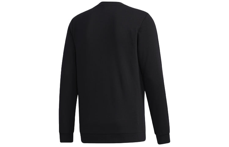 adidas neo M Esntl Logo SW Casual Sports Round Neck Knit Pullover Black GJ8925 - 2