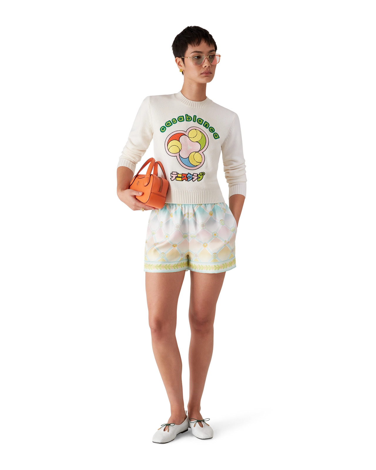 Candy Icons Silk Twill Shorts | Casablanca Paris - 2
