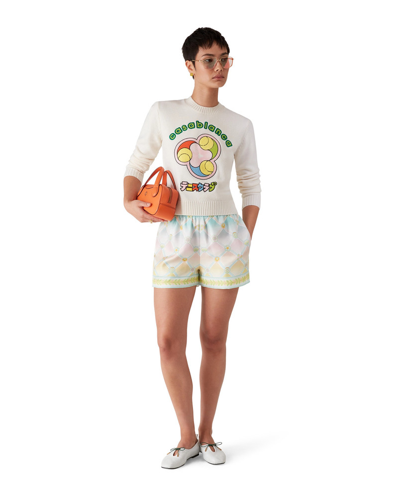 CASABLANCA Candy Icons Silk Twill Shorts | Casablanca Paris outlook