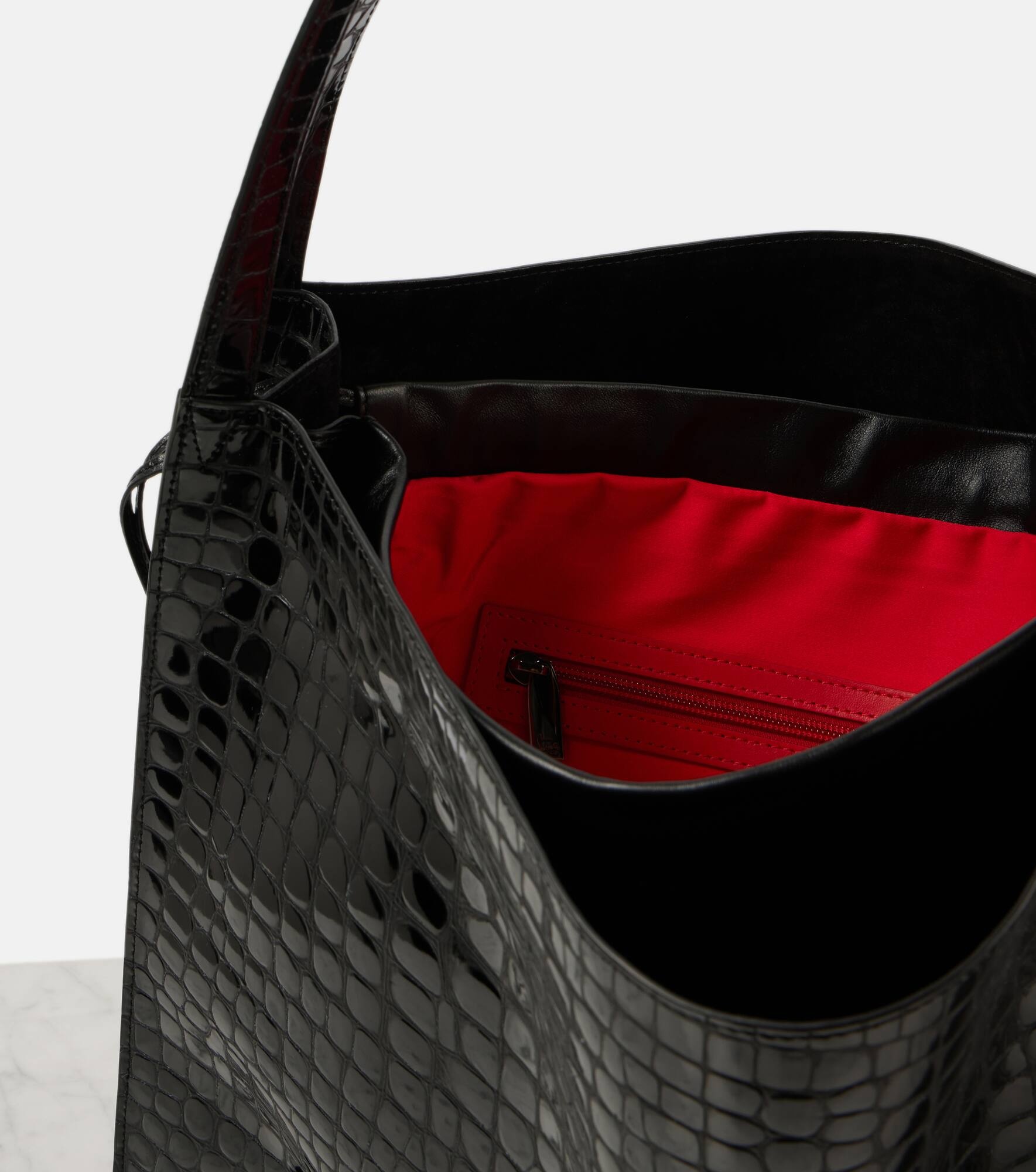 Le 54 croc-effect leather shoulder bag - 3