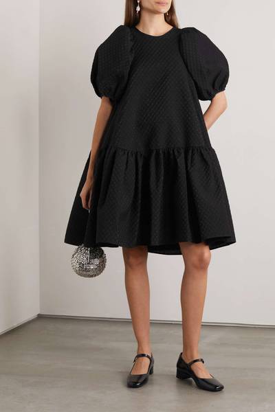 CECILIE BAHNSEN Edition Alexa tiered cotton-blend matelassé mini dress outlook