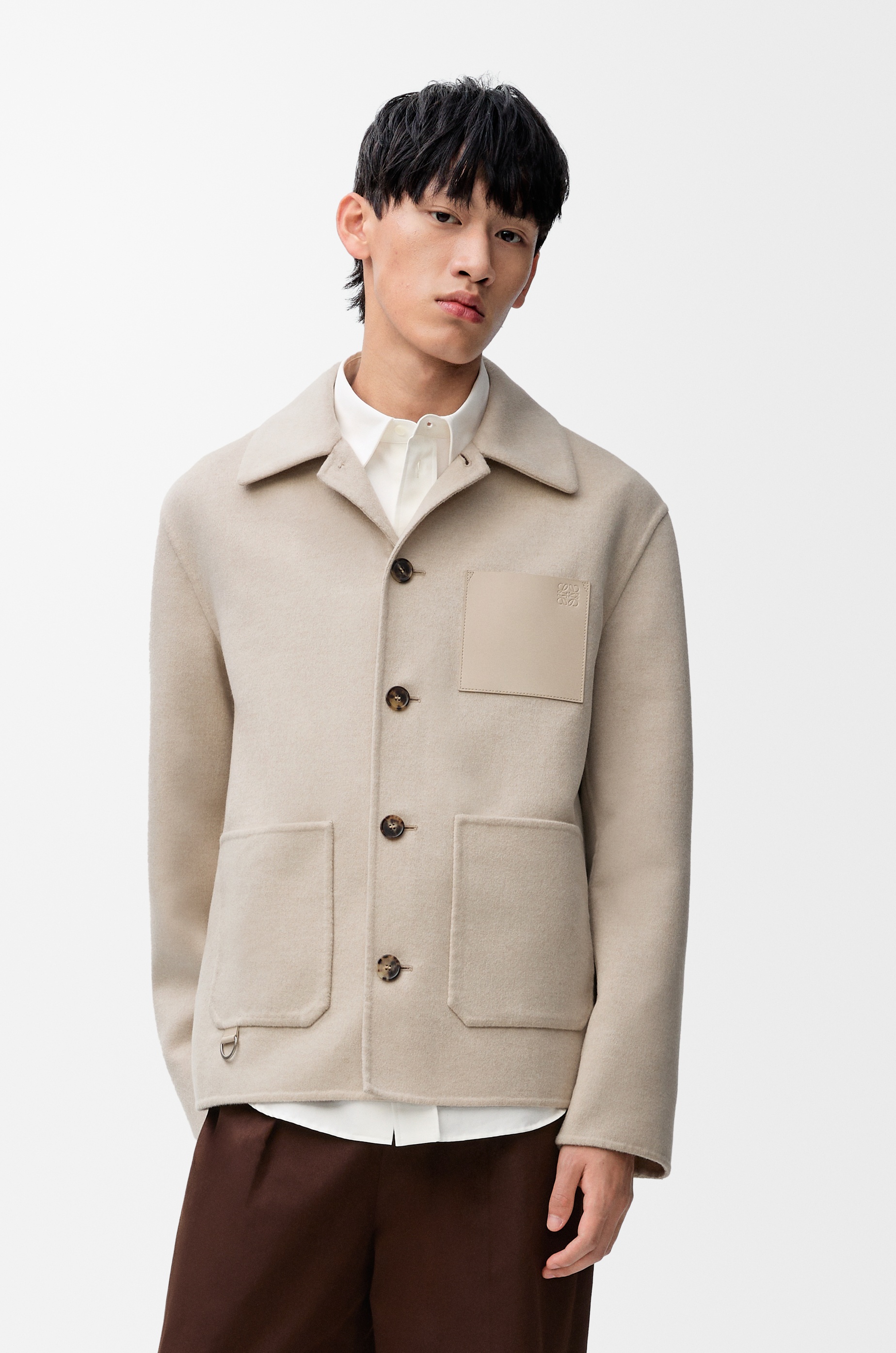 Workwear jacket in wool and cashmere - 3