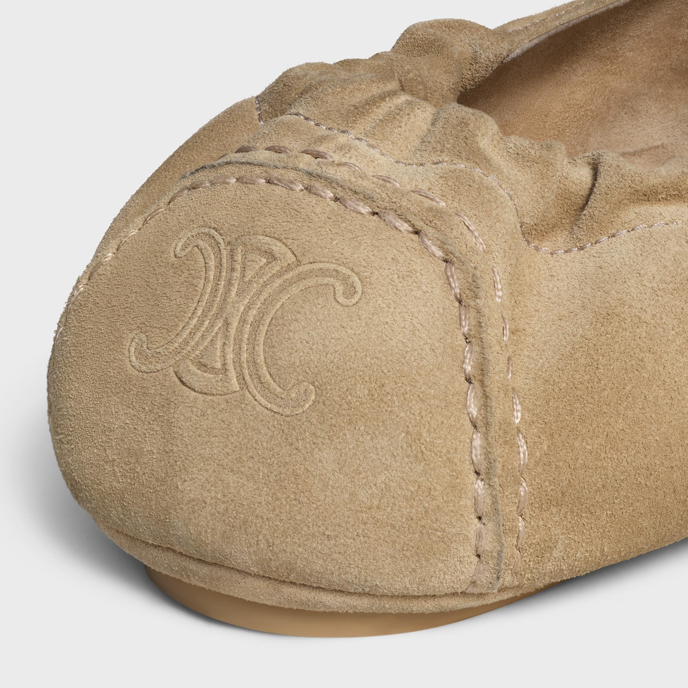 CELINE ADAM LOAFER WITH TRIOMPHE IN SUEDE CALFSKIN - 5
