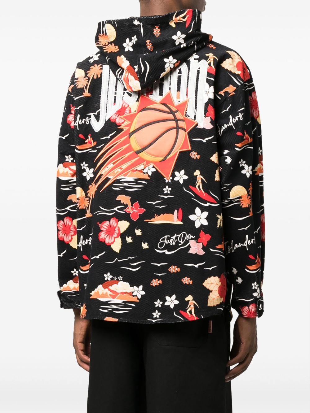 graphic-print hooded jacket - 4