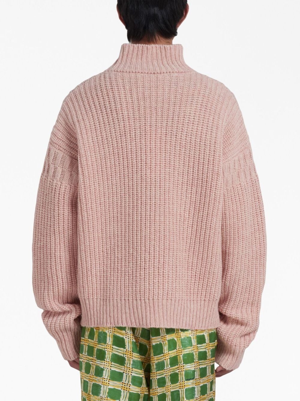 distressed-finish cable-knit jumper - 4