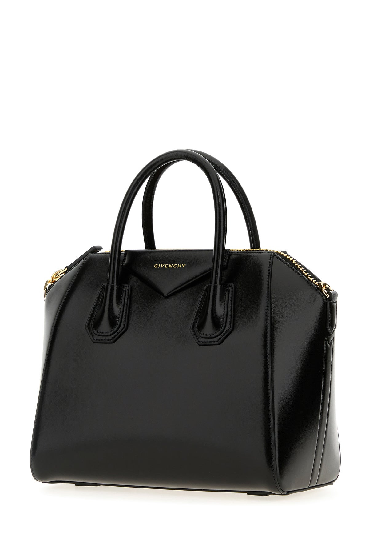 Black leather small Antigona handbag - 2