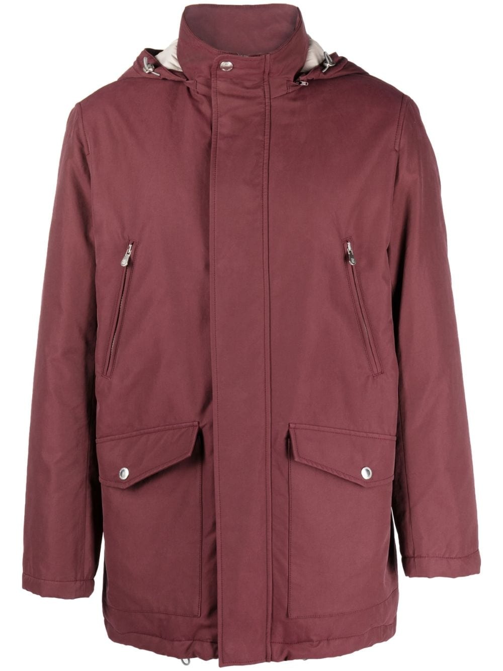 padded-design cotton coat - 1