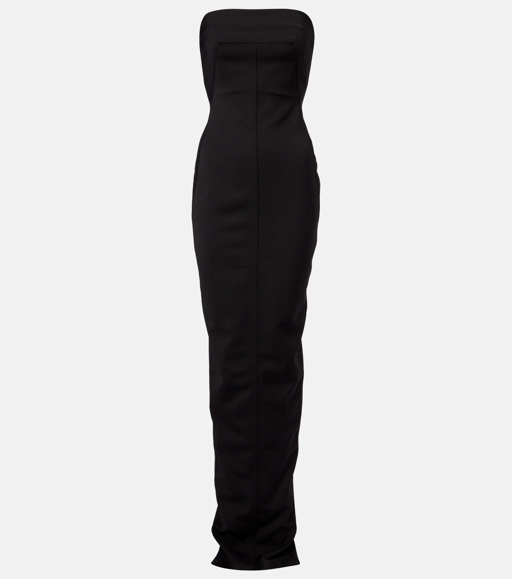 Wool-blend bustier gown - 1