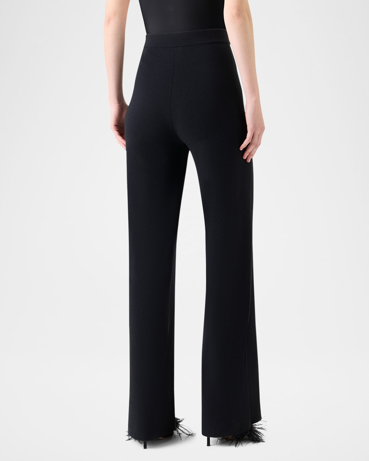Cashmere Milano Knit Bootcut-Leg Pants - 3