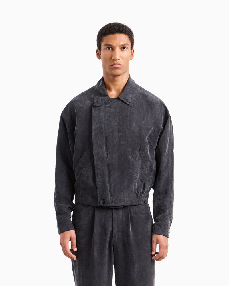 GIORGIO ARMANI FADED LYOCELL CANVAS BLOUSON outlook