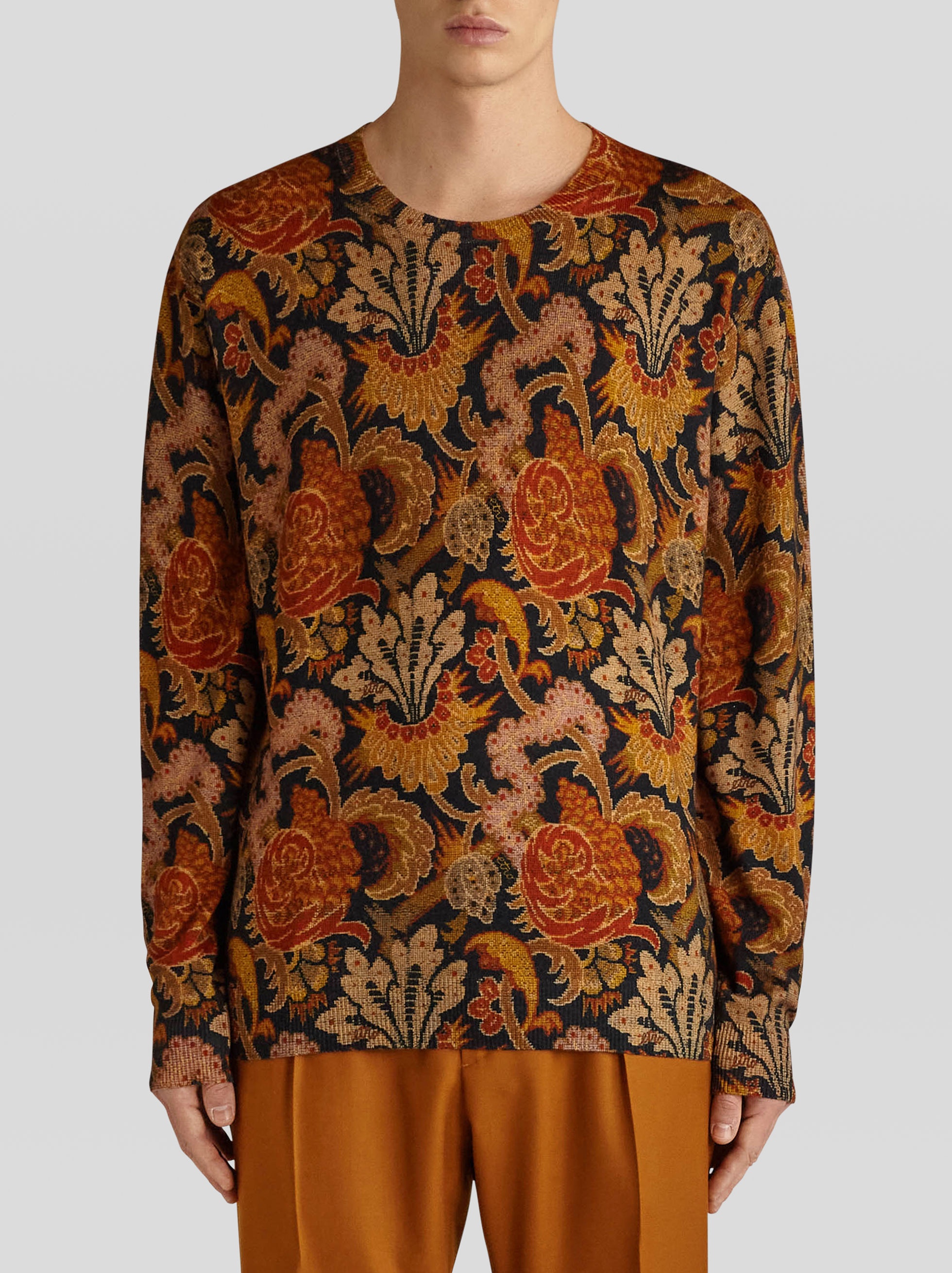 FLORAL MERINO WOOL JUMPER - 2