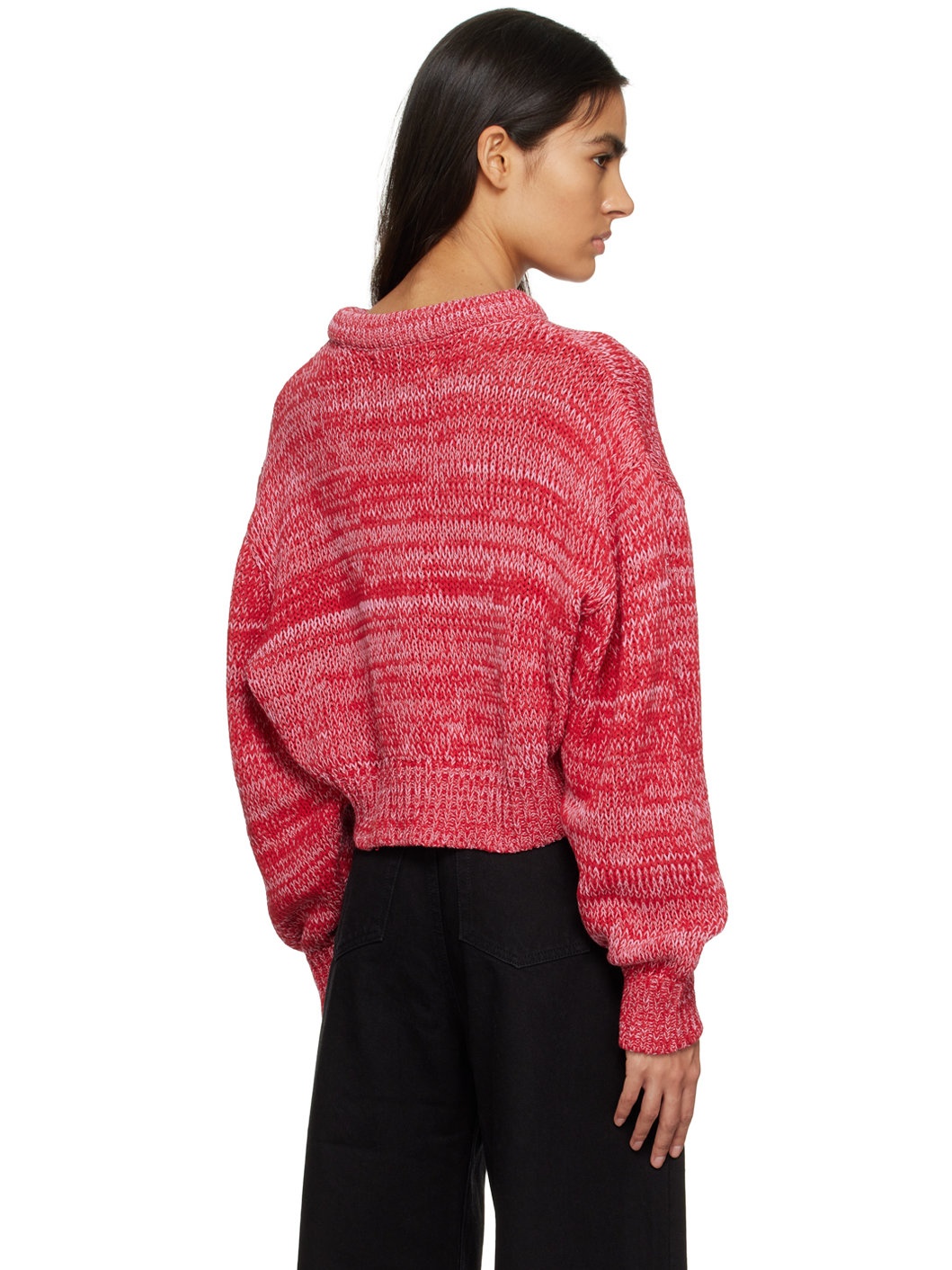 Red Cropped Sweater - 3