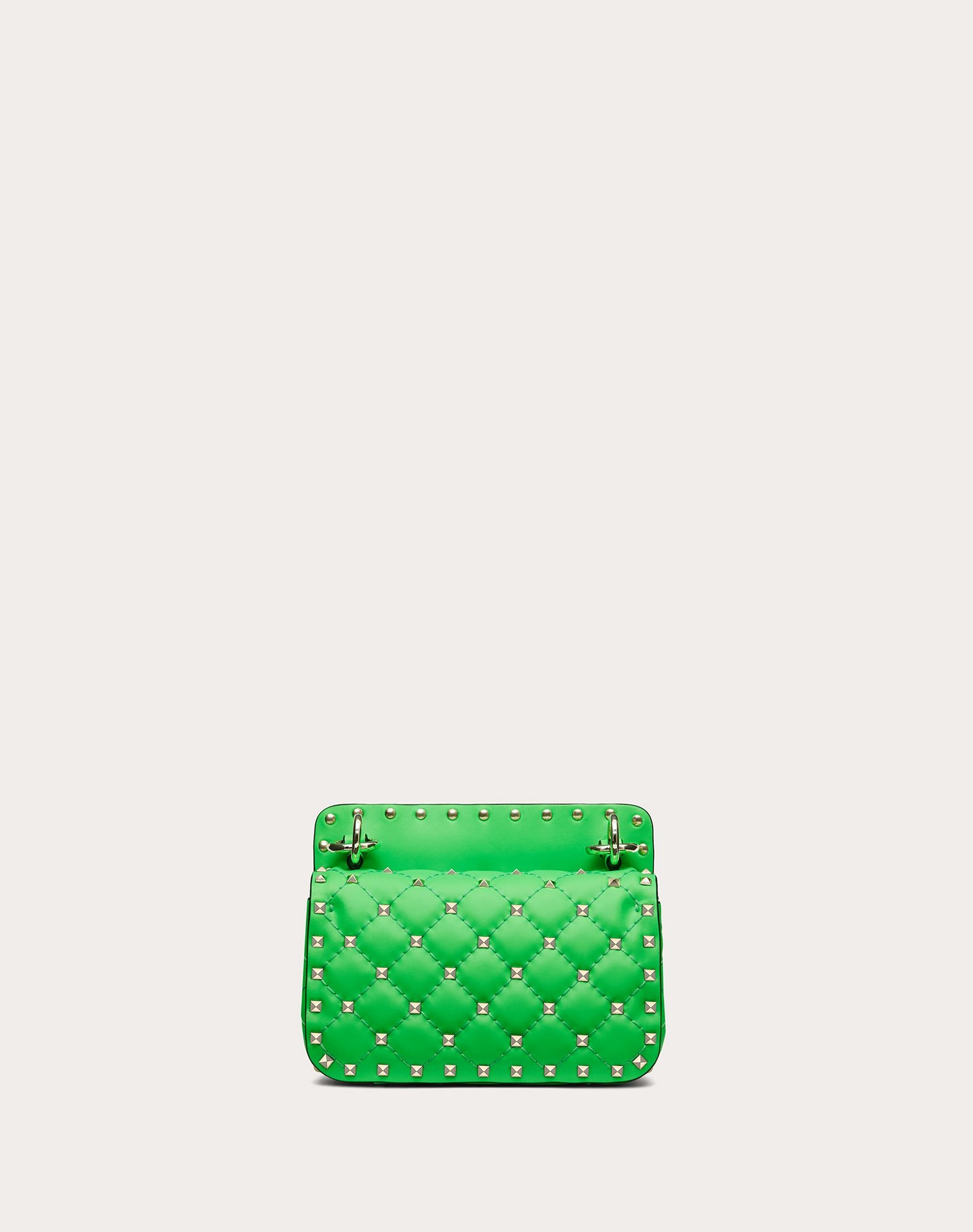 Mini Rockstud Spike fluo calfskin leather bag - 3