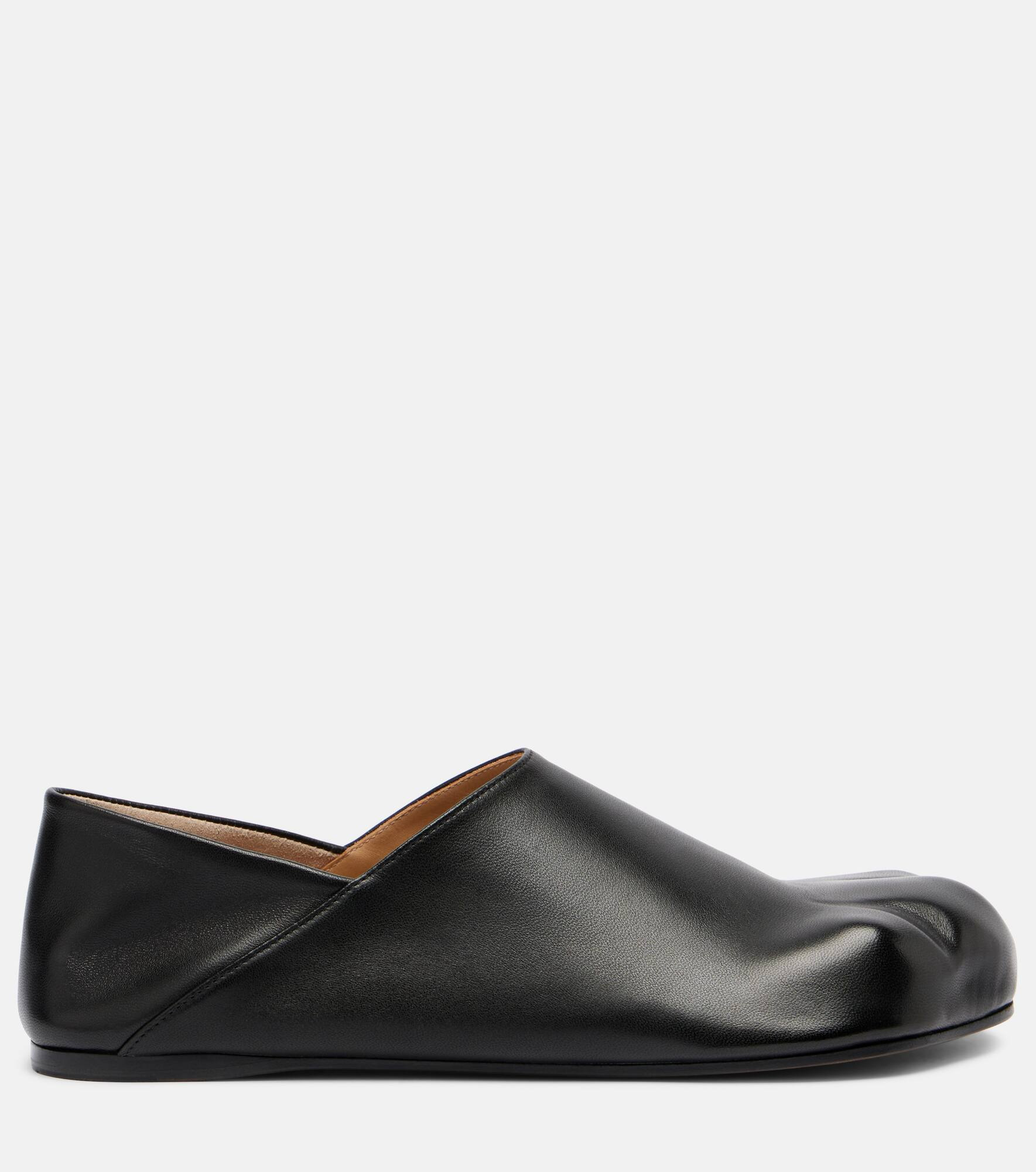 Leather slip-on shoes - 4