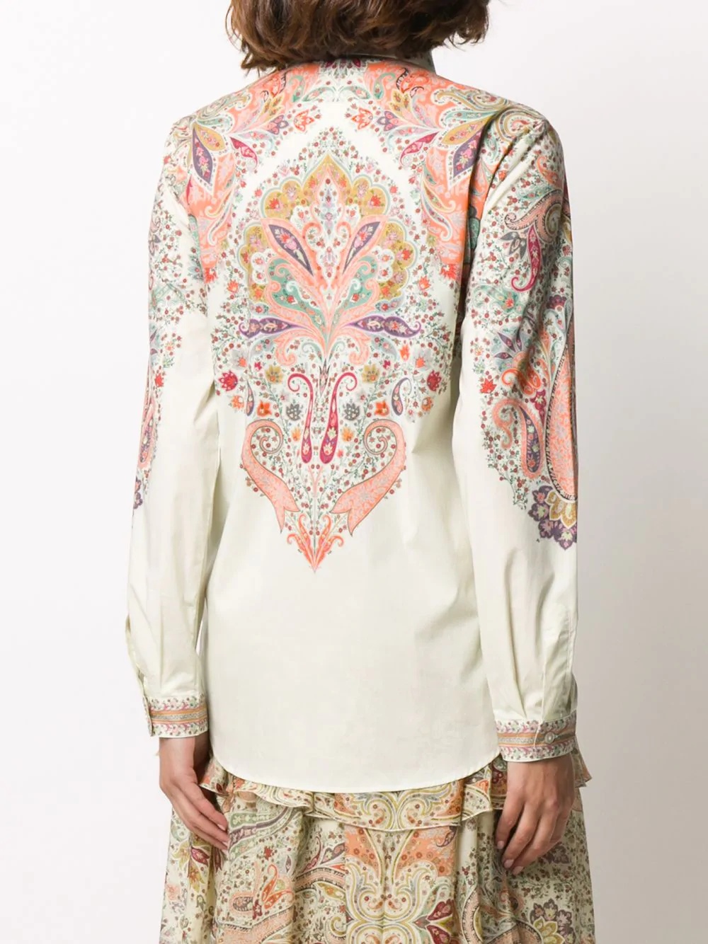 long-sleeved bohemian-print shirt - 4