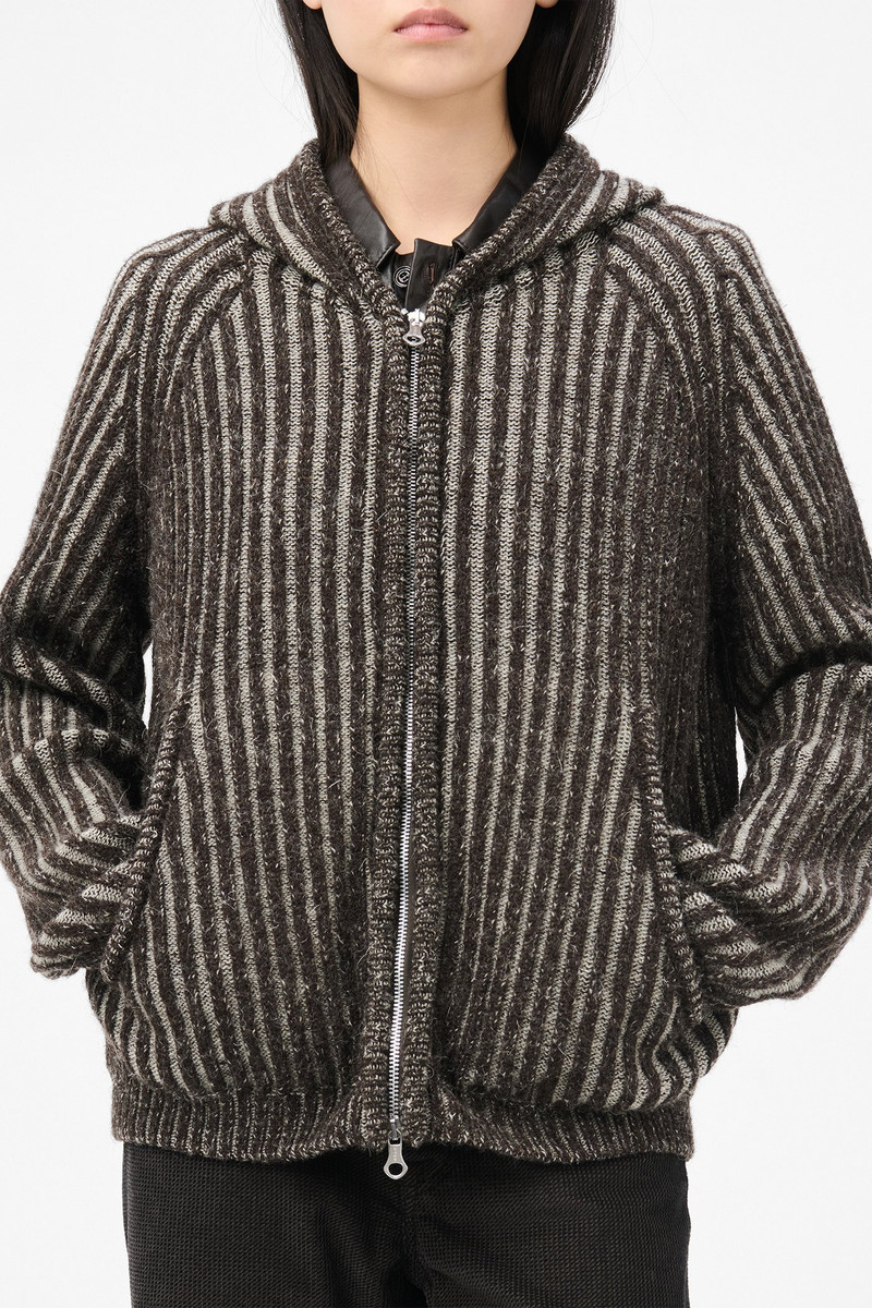 Level Hood Vanise Brown Stripe Isels Wool 4