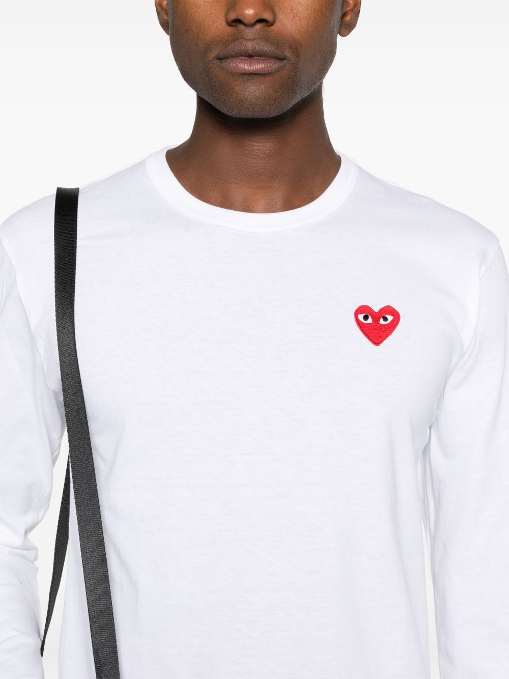 heart-patch cotton T-shirt - 5