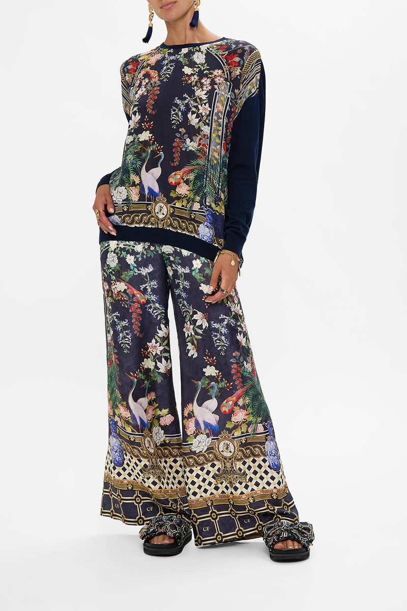 CAMILLA LONG SLEEVE JUMPER WITH PRINT FRONT outlook