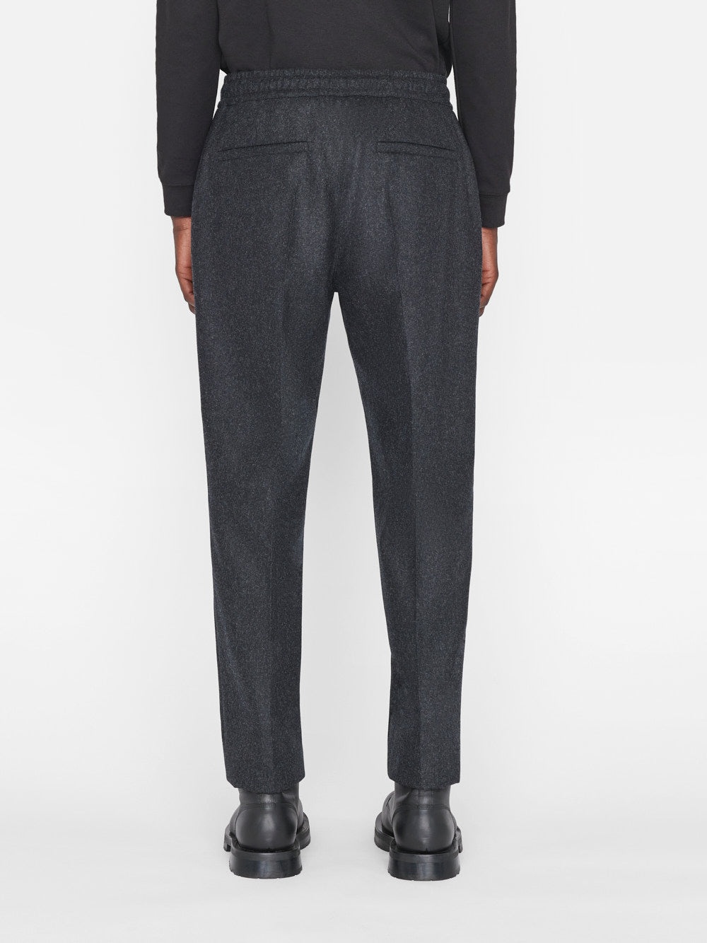 Modern Flannel Travel Pant in Charcoal Grey - 6