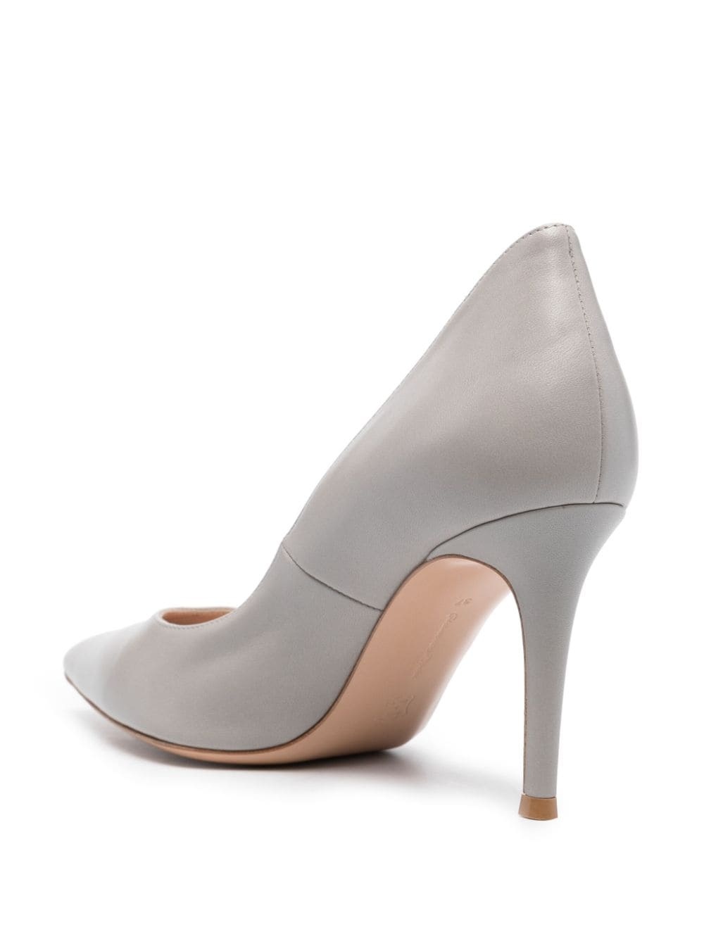 pointed-toe 90mm leather pumps - 3