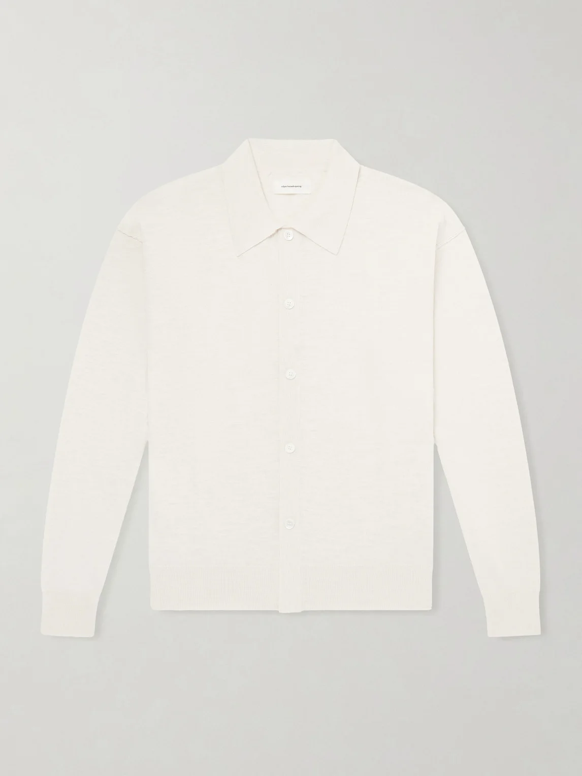 Formal Cotton and Linen-Blend Cardigan - 1