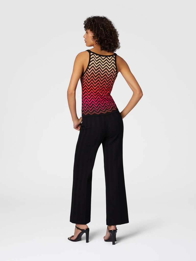 Cotton and viscose chevron dégradé basket 3