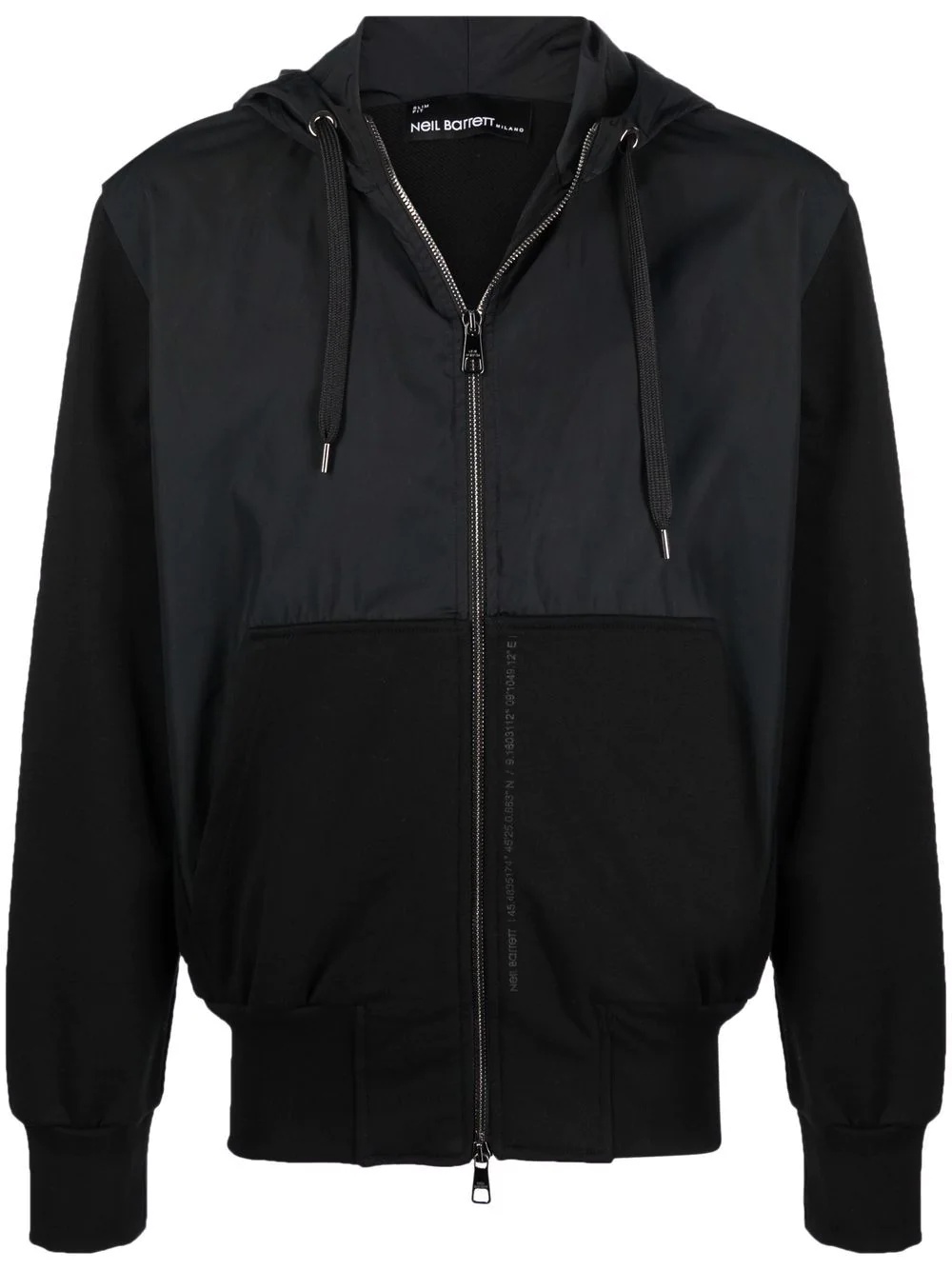 panelled hooded jacket - 1