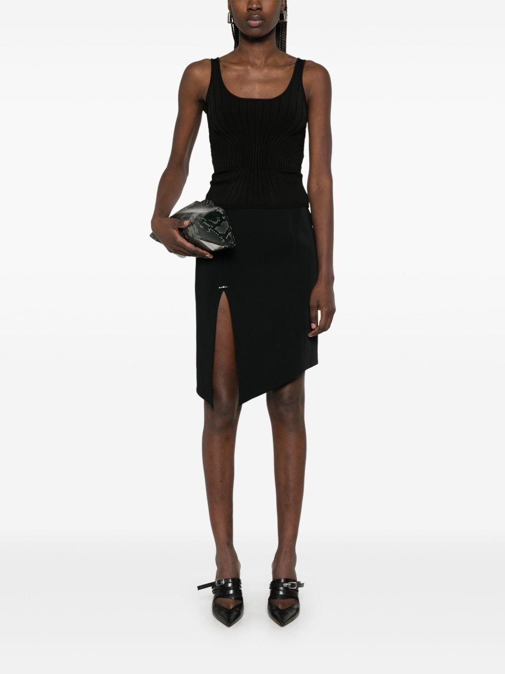 pierced midi skirt - 2