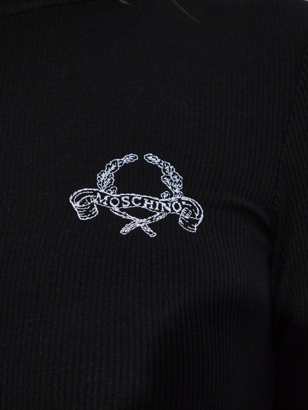 logo-embroidered dress - 5