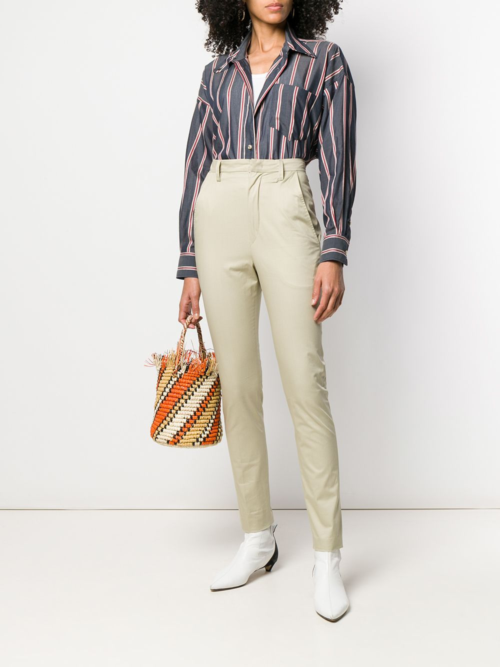 high-waisted tapered trousers - 2