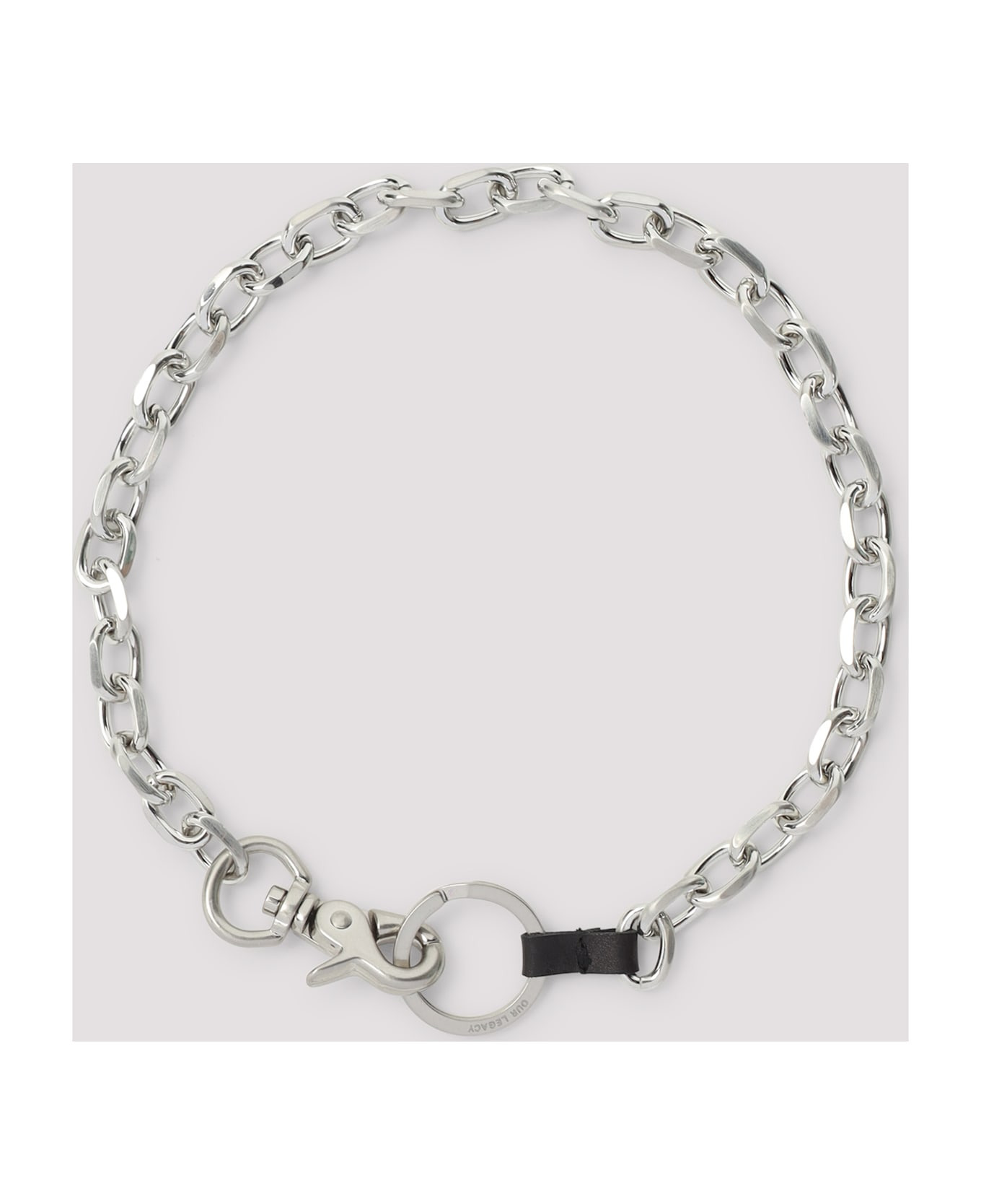Ladon Matte Nickel Key Ring - 3