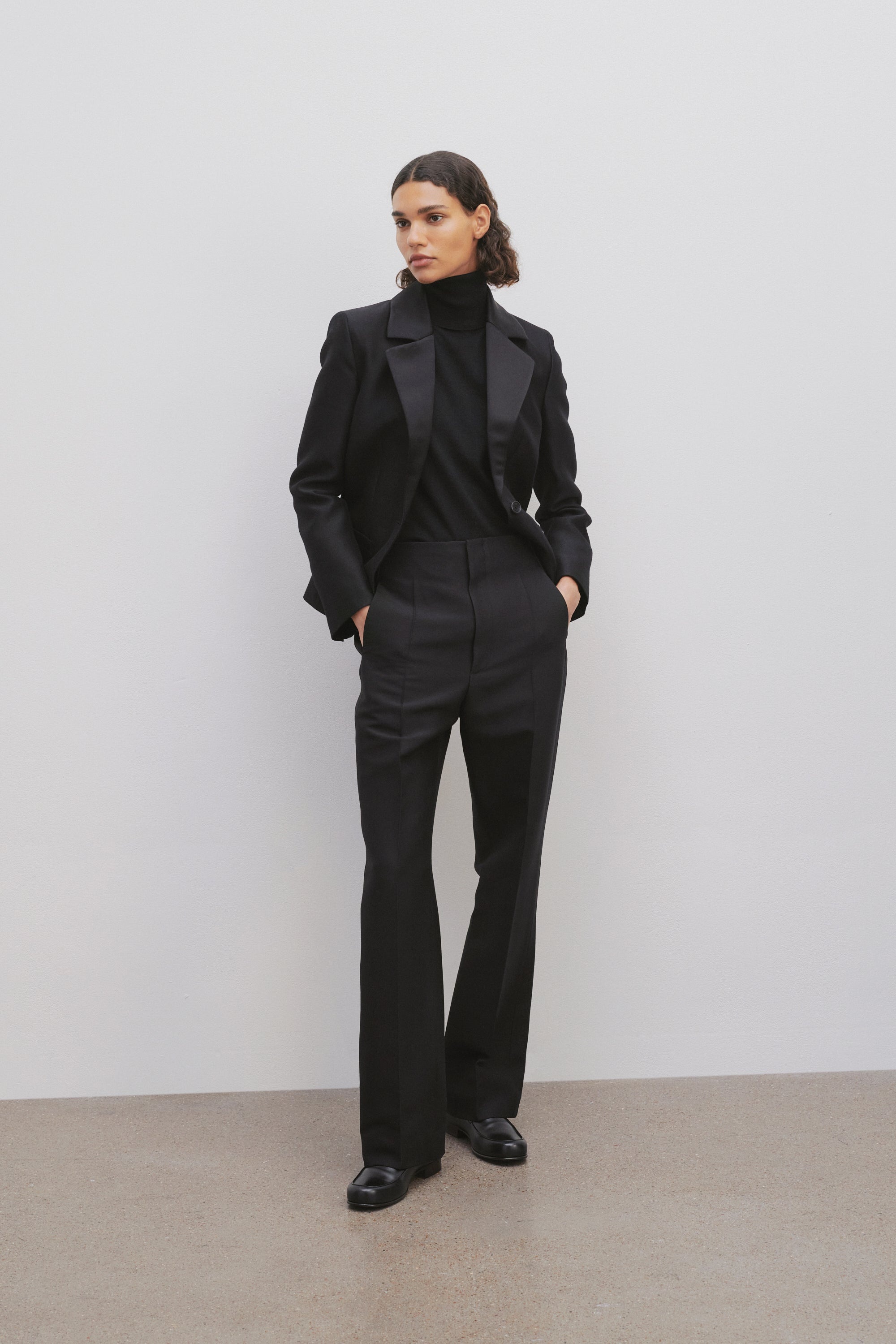 パンツ The Row Hector Wool And Silk Tuxedo Pants THE ROW Hector wool and silk tuxedo pants - Black