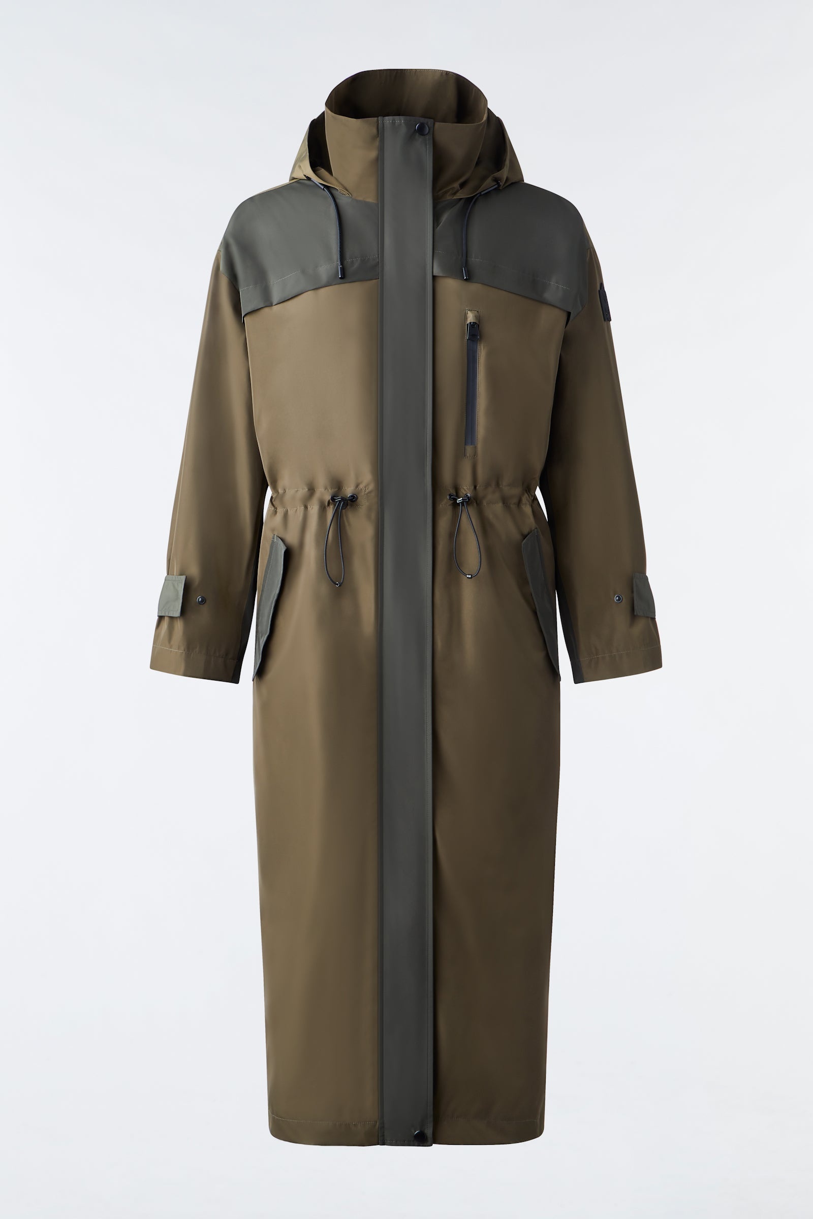 BREENA Long oversized raincoat with hood - 1