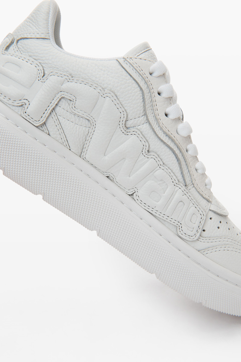 Alexander Wang puff pebble leather sneaker with logo outlook