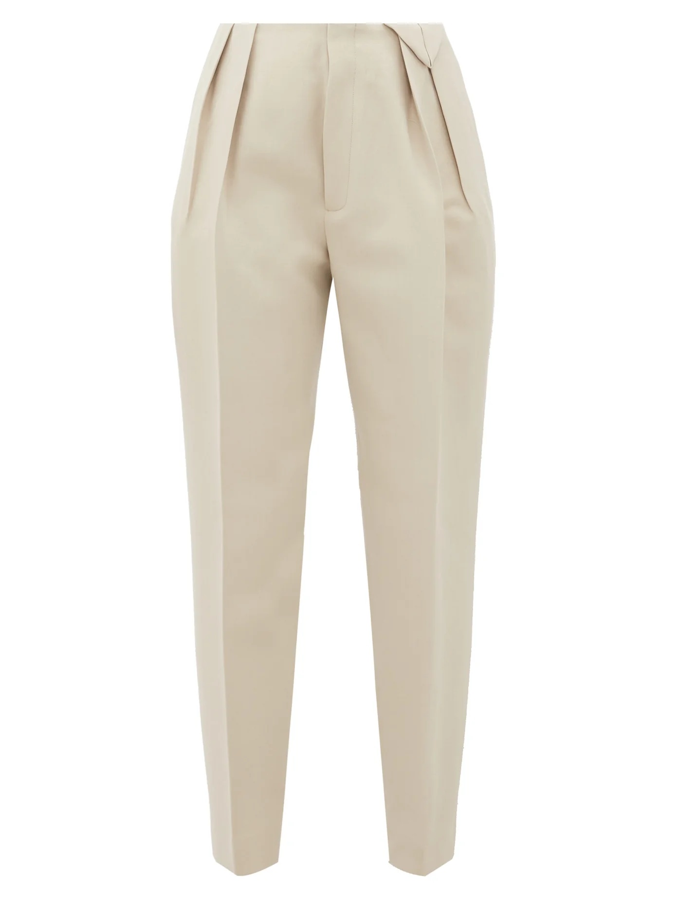 Tailored pleated wool trousers - 1