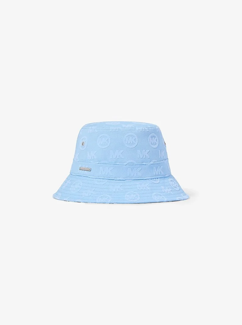 Logo Embossed Stretch Cotton Bucket Hat - 1