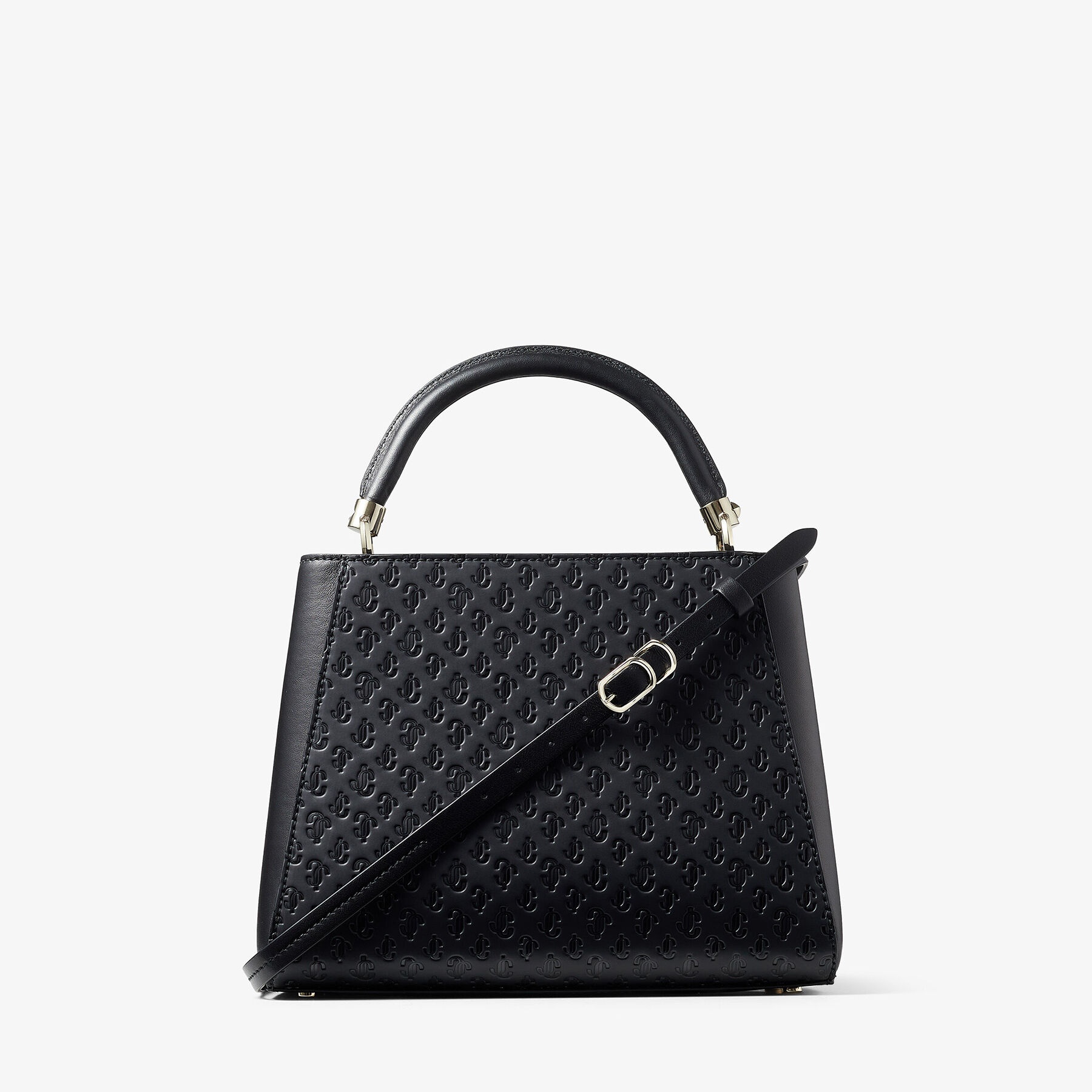 Varenne Top Handle M
Black JC Monogram Print and Leather Top Handle Bag - 5