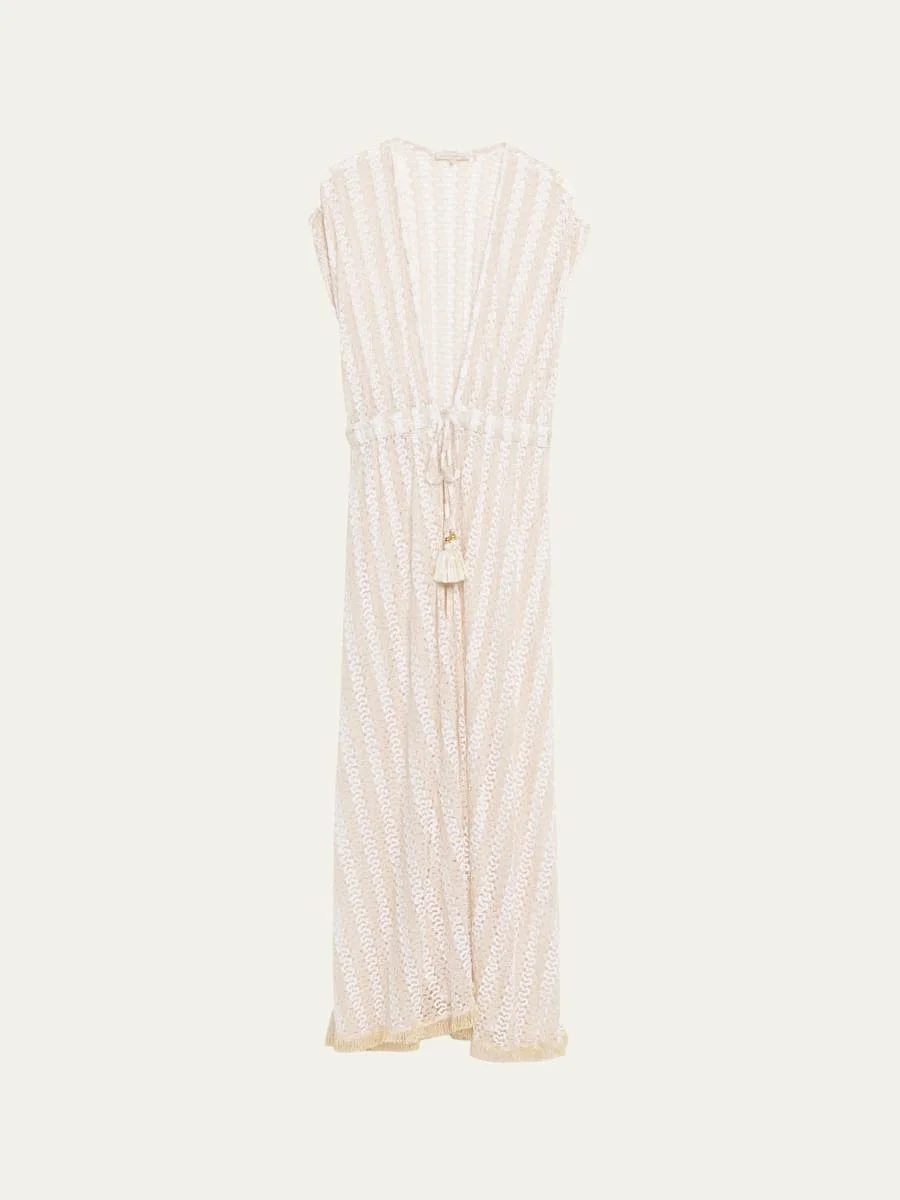 Katherine Crochet Maxi Dress Coverup - 1