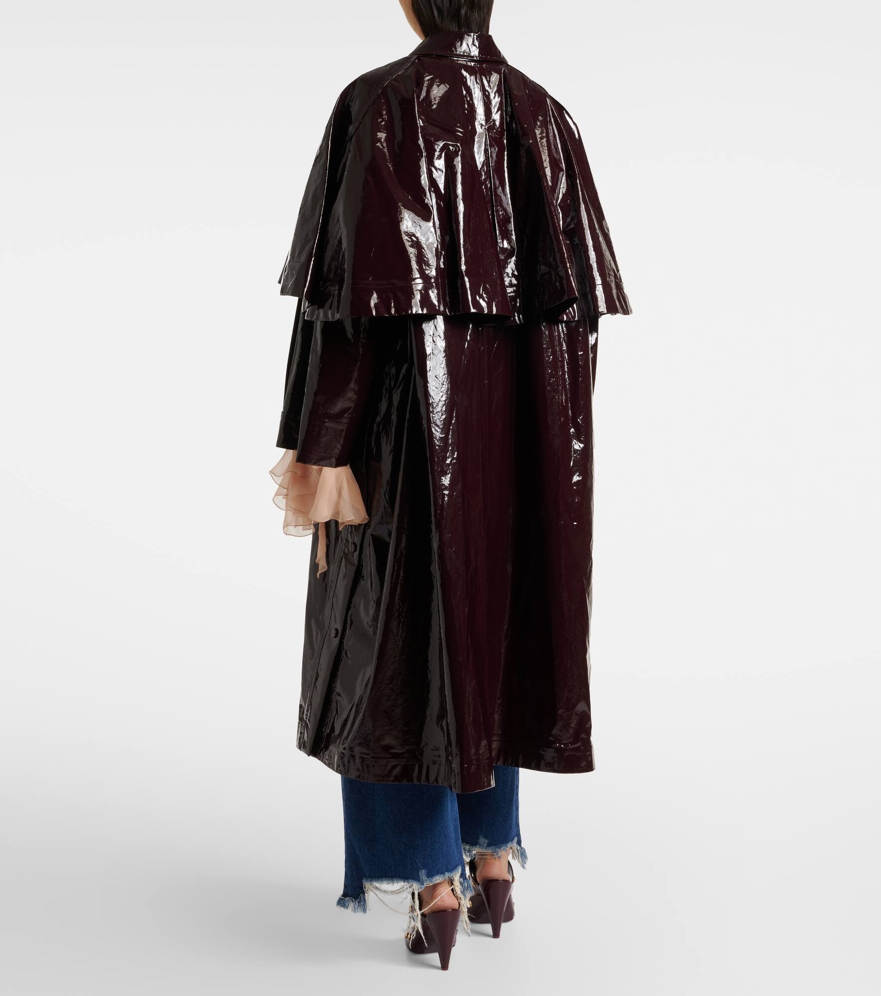Caped coated cotton coat - 3
