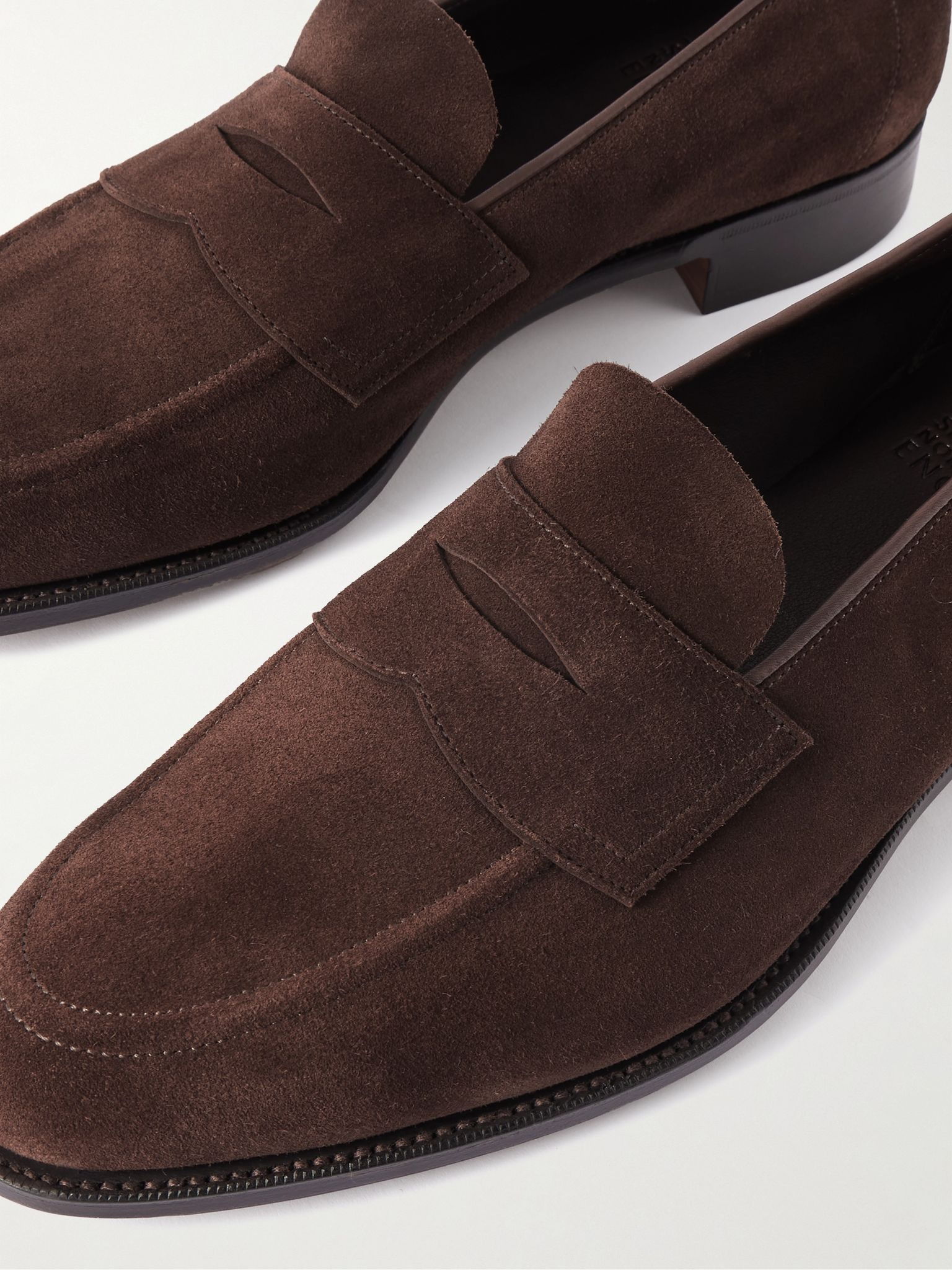Piccadilly Suede Penny Loafers Dark brown - 5