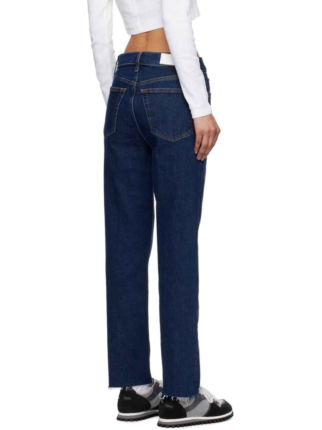 Blue 70s Stove Pipe Jeans - 3